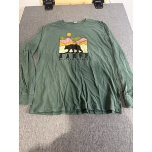 Bang National Park Teal Long Sleeve T-Shirt Unisex Sz XL